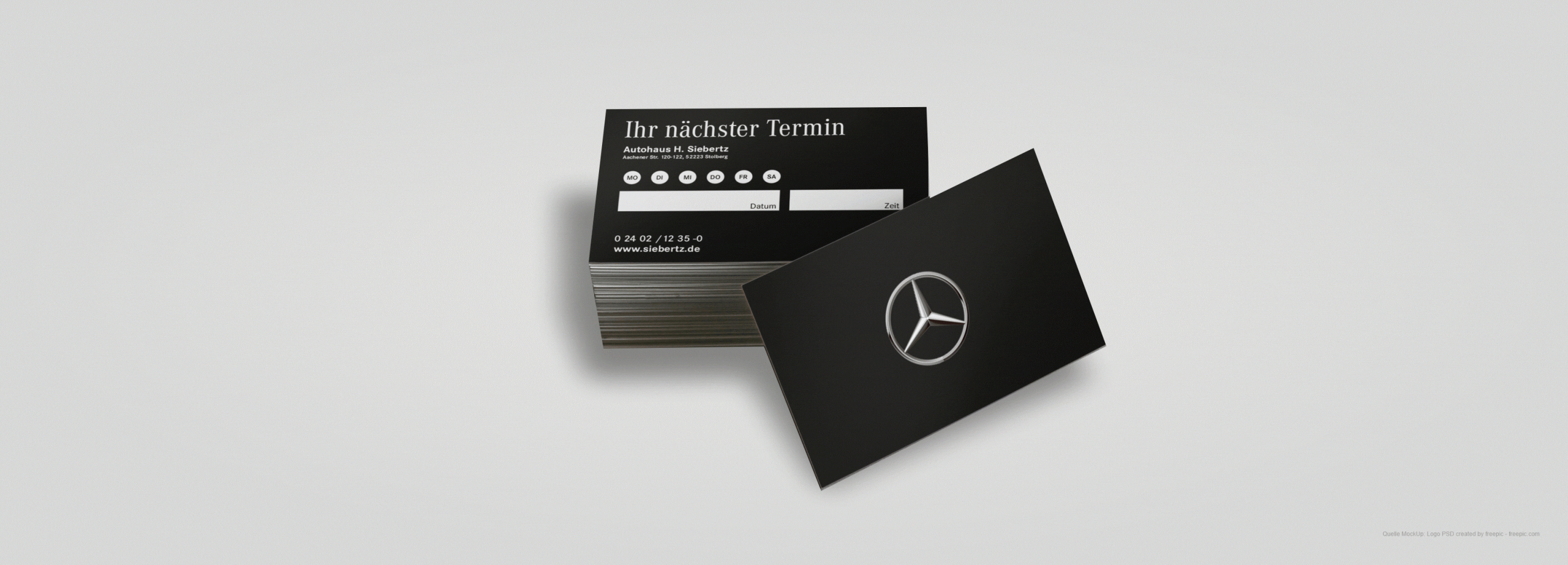 Terminkarte_Autohaus Siebertz_Grafikdesign_Schauwerbung Mennicken